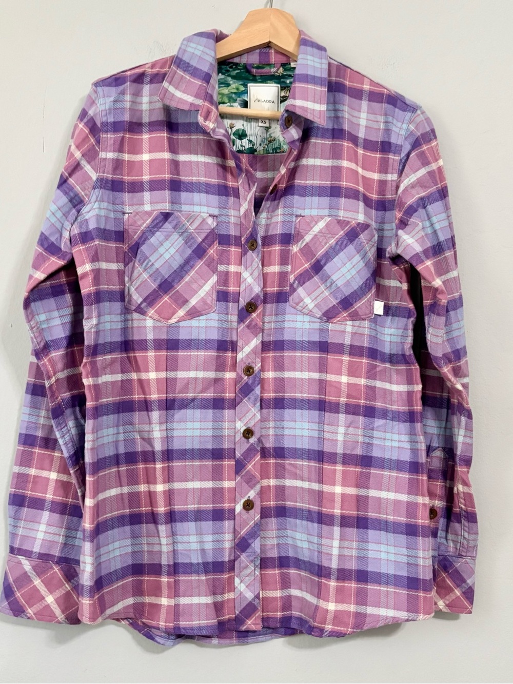 Pladra 100% Cotton Pink + Purple Plaid Flannel